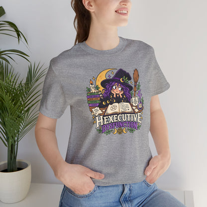 Hexecutive Dysfunction T-Shirt - Funny Witchy ADHD Humor Tee