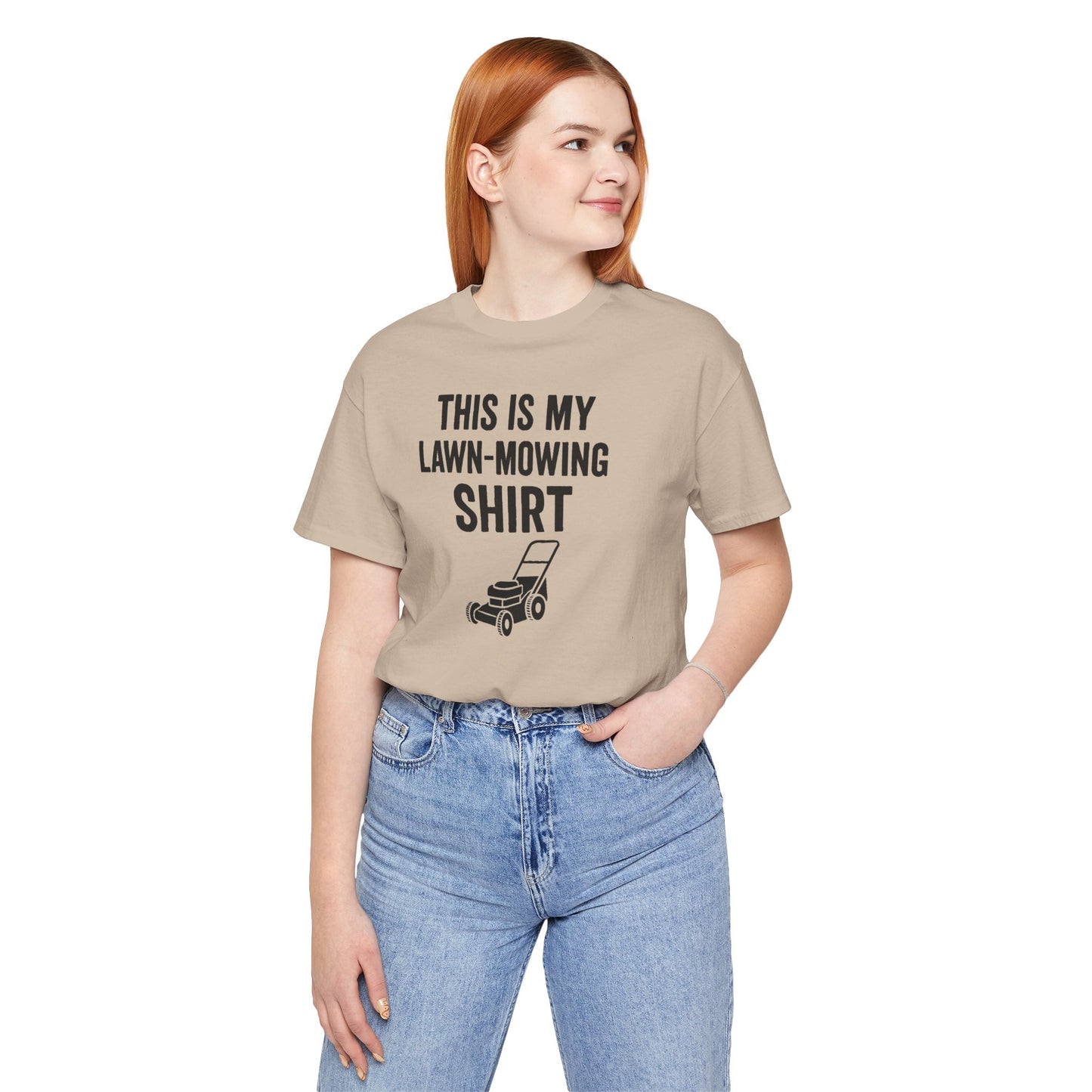 Lawn Mowing Tee – Funny Shirt Summer Yard Work T-shirt with Mower Graphic