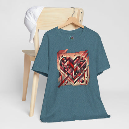 Cubist Heart T-Shirt – Modern Art Valentine's Day Graphic Tee