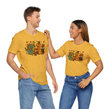 Thanksgiving Dinosaur T-Shirt – Funny Dino Thanksgiving Tee