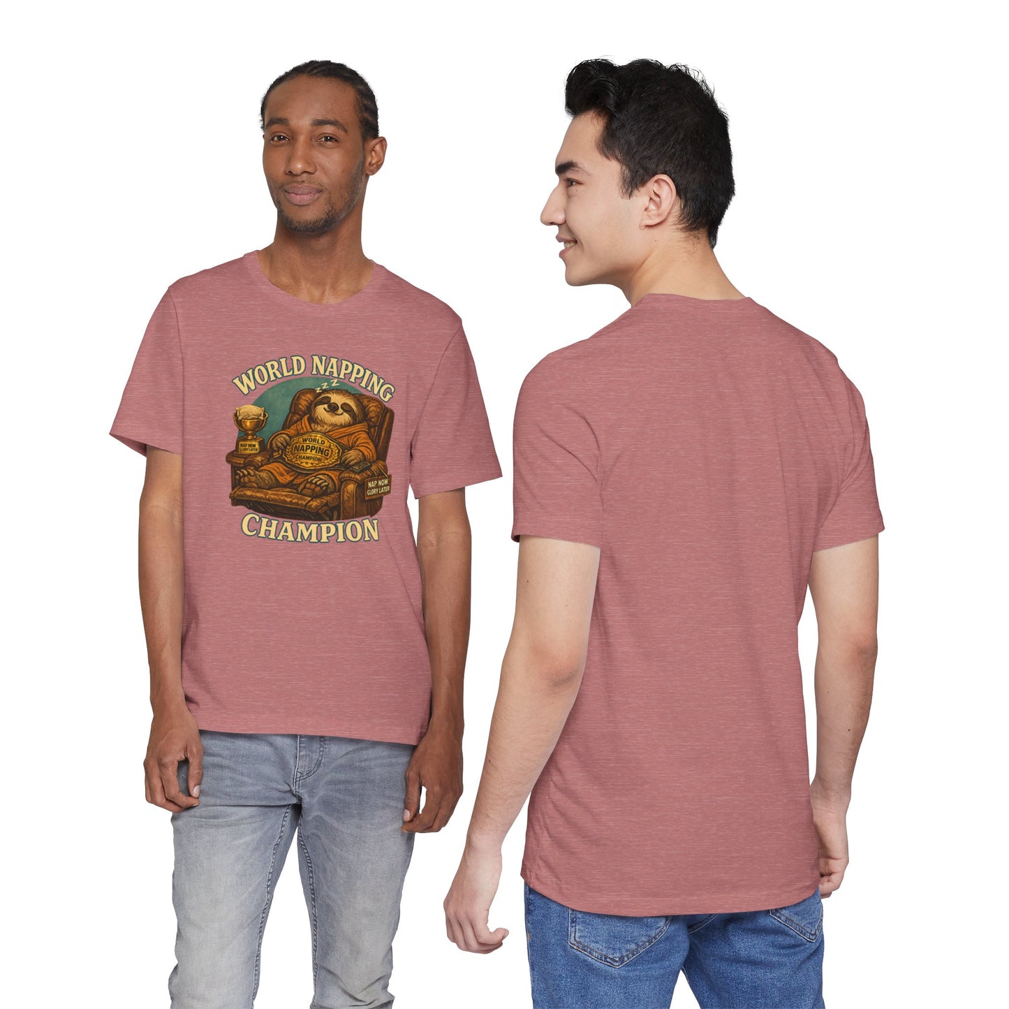 World Napping Champion T-Shirt – Funny Sloth Nap Tee