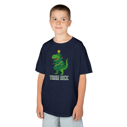 Tree Rex Kids’ Christmas T-Shirt – Cute Dino Holiday Tee
