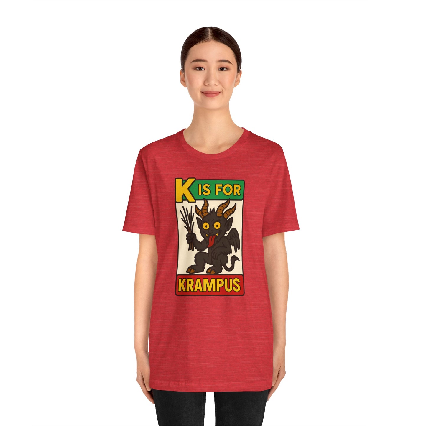 Krampus Alphabet Tee - "K is for Krampus" Holiday Graphic T-Shirt
