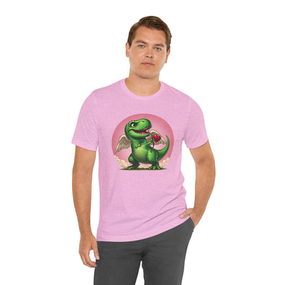 Cupidsaurus Rex T-Shirt – Funny Dinosaur Cupid Valentine’s Day Tee