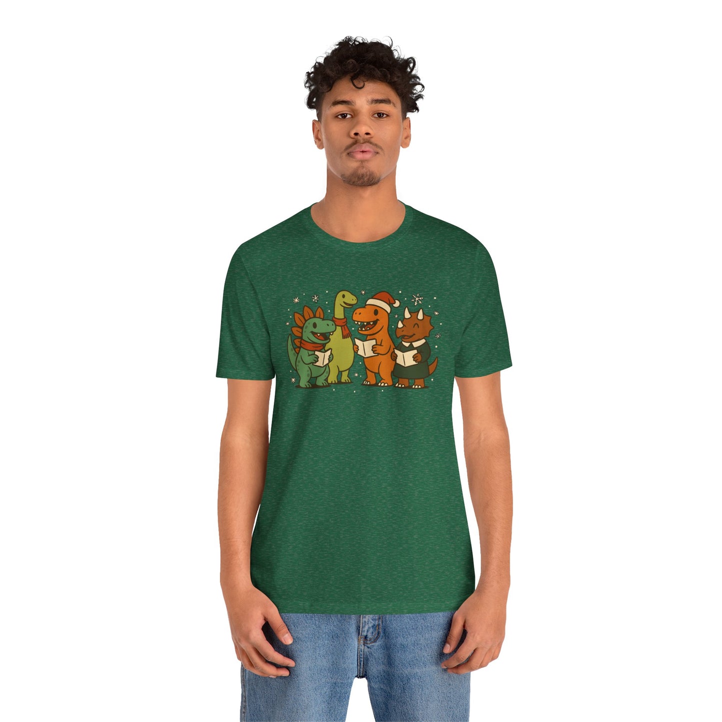 Dinosaur Carolers T-Shirt – Cute Dino Christmas Singing Tee