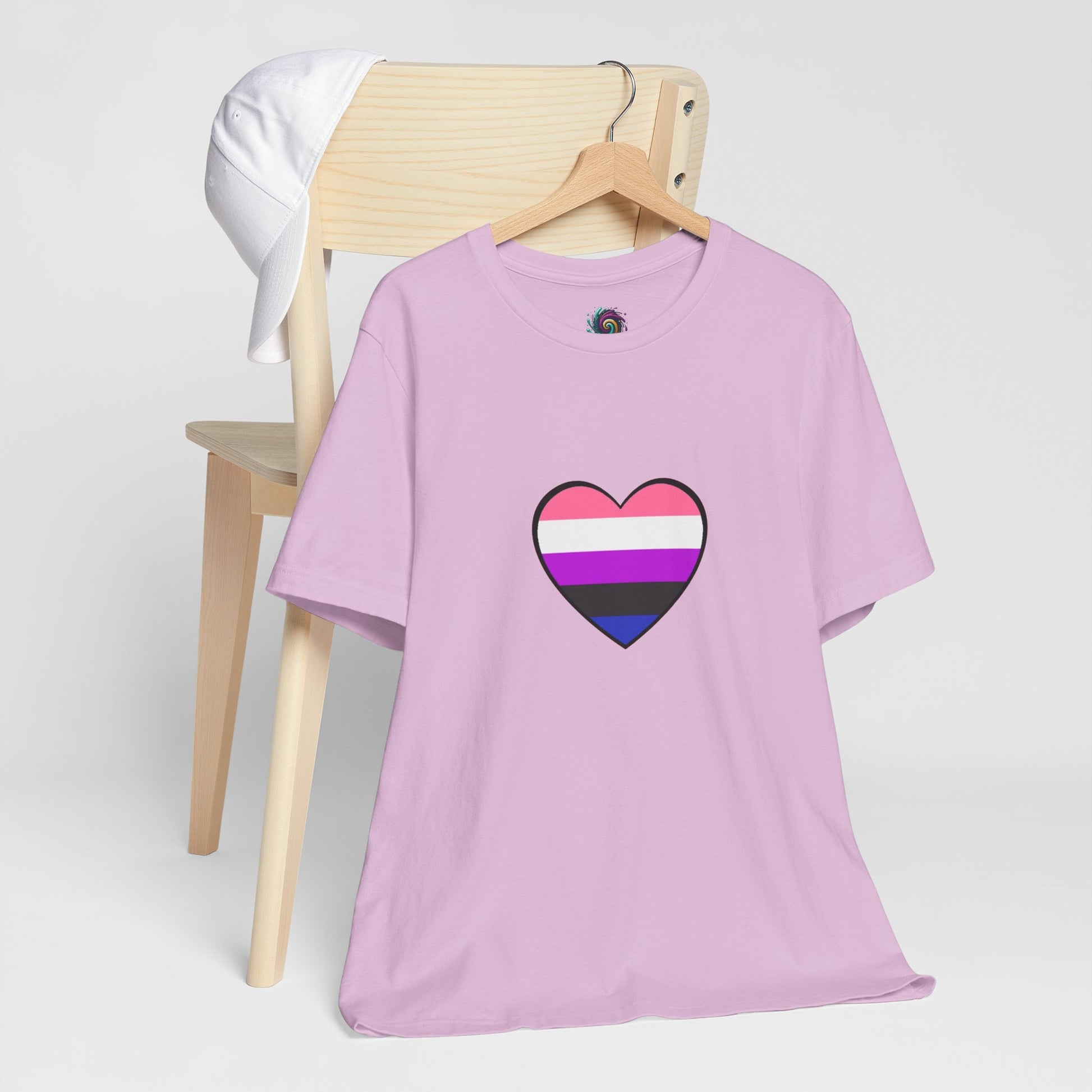 Genderfluid Pride Heart T-Shirt – Bold LGBTQIA+ Flag Tee - WhimSpin - https://whimspin.com