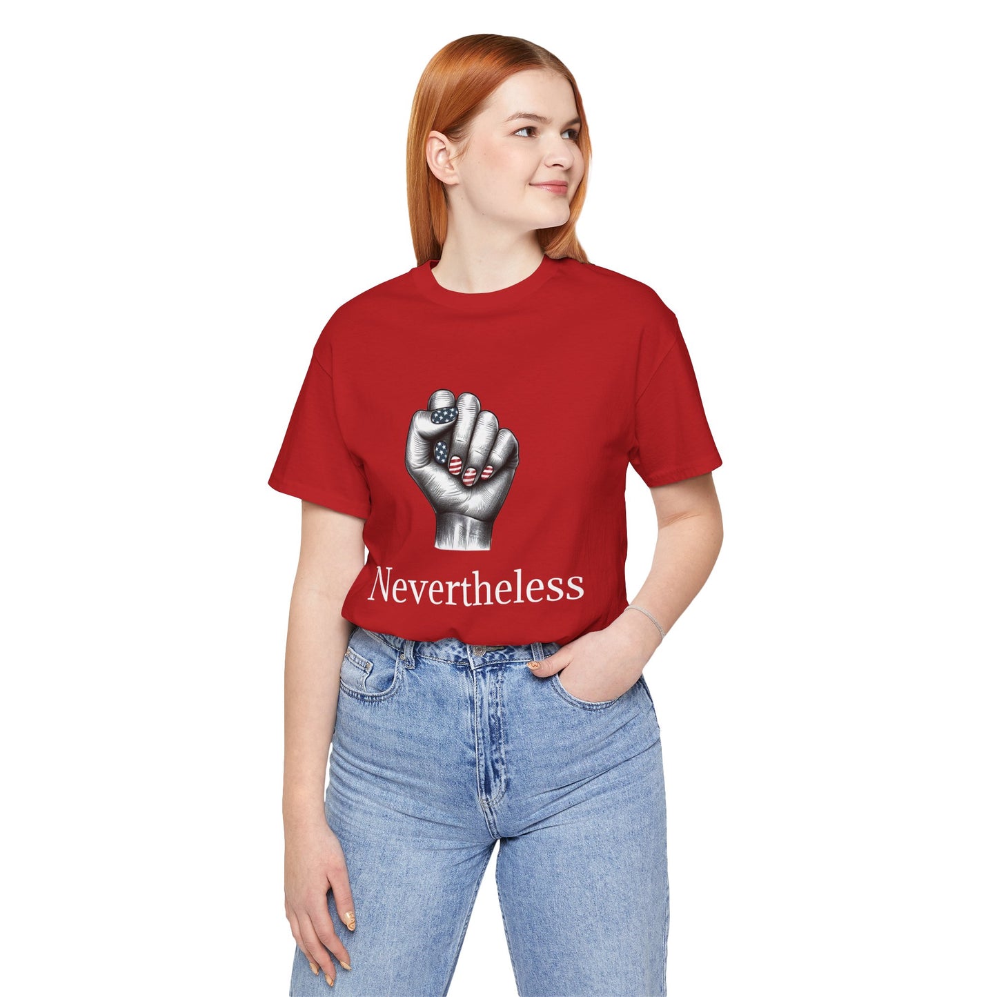 Nevertheless Feminist T-Shirt – Resist Fist Graphic Protest Tee