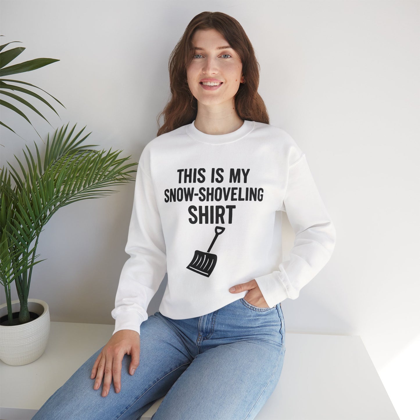 This Is My Snow-Shoveling Shirt – Funny Winter Chore Sweatshirt