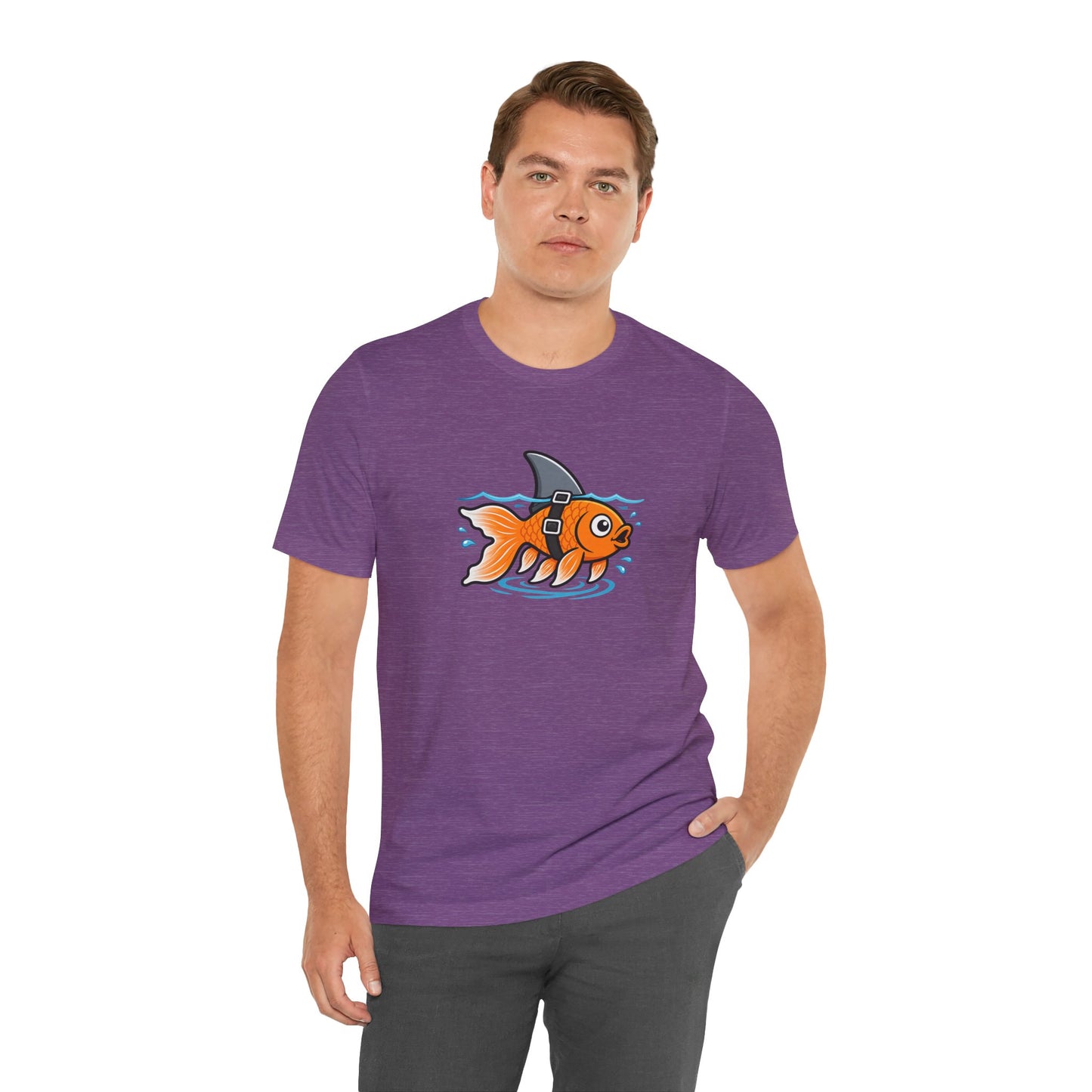 Goldfish Shark T-Shirt – Funny Fish Swimming  Graphic Tee