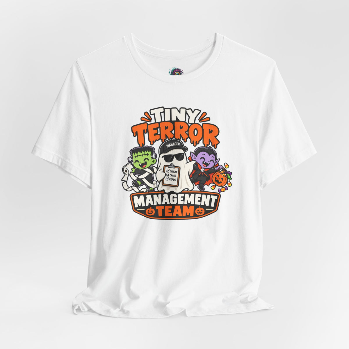Tiny Terror Management Team T-Shirt – Funny Halloween Parent Tee
