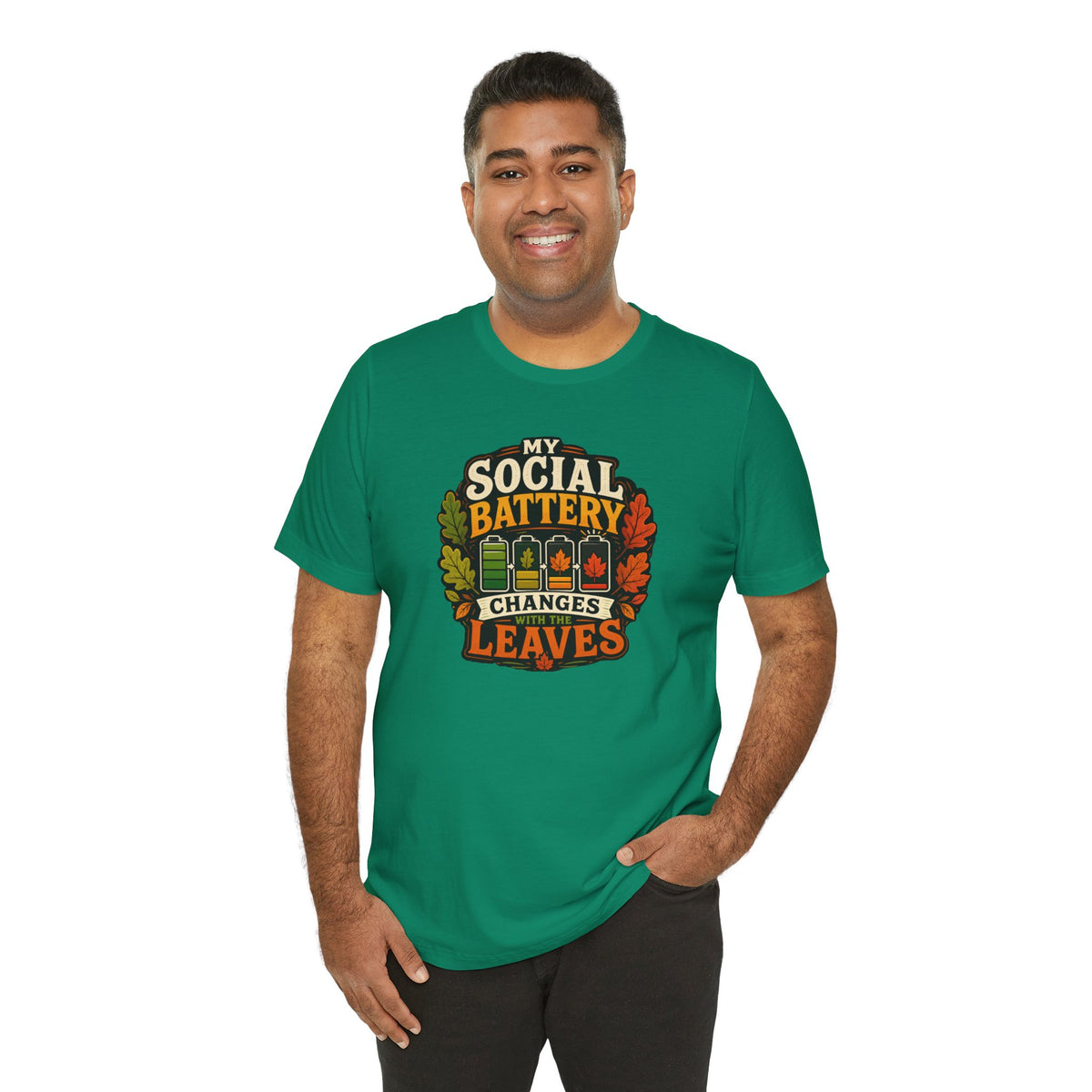 My Social Battery Changes With the Leaves T-Shirt – Funny Fall Tee