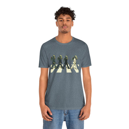 Cthulhu Crossing T-Shirt – Beatles Abbey Road Parody Tee | WhimSpin