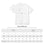 Kids white T-shirt laid flat, velociraptor riding bicycle graphic visible