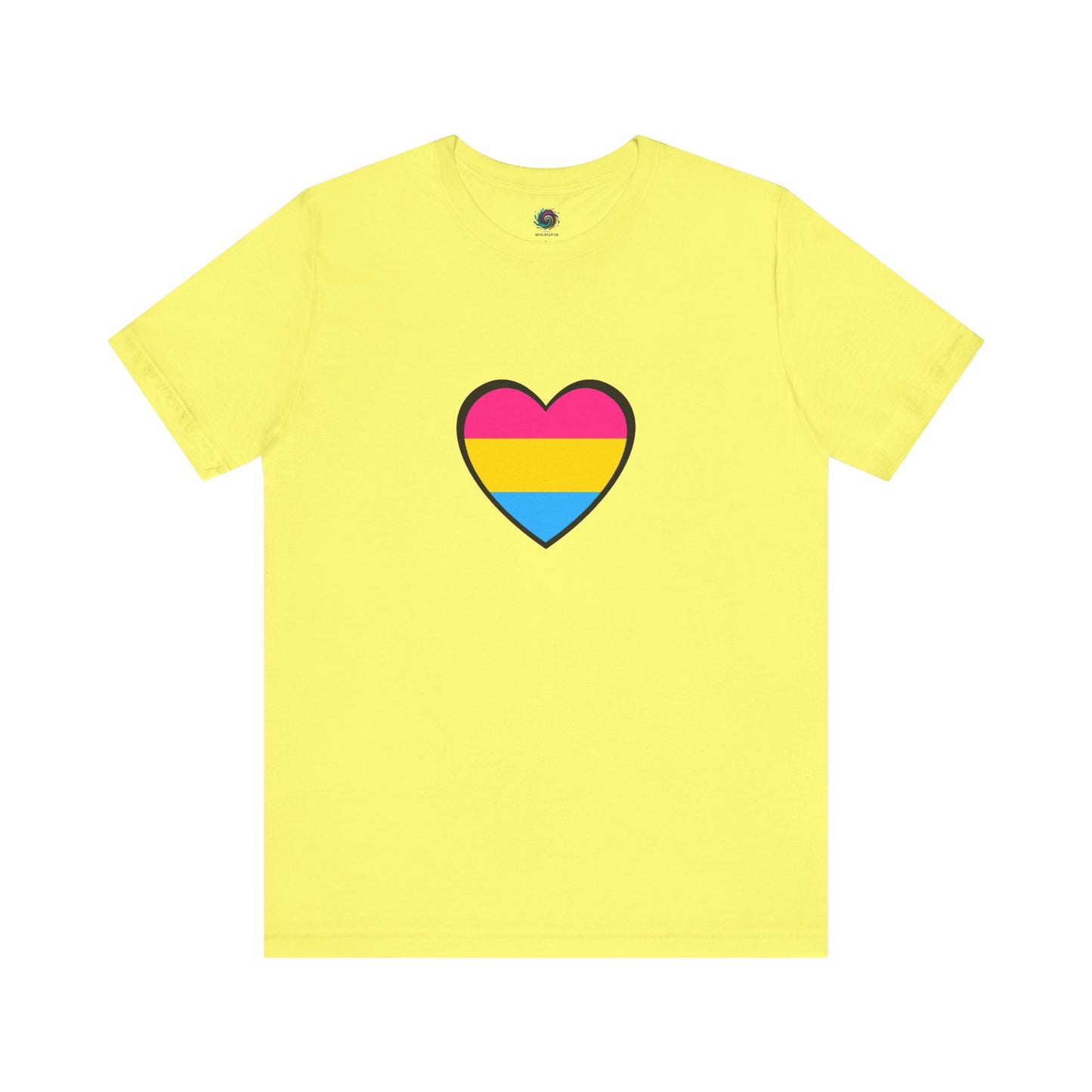 Pansexual Pride Flag Heart Tee – LGBTQ+ Pan Flag Minimalist Shirt - WhimSpin - https://whimspin.com