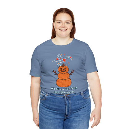 Pumpkin Snowman Shirt – Funny Halloween Christmas Mashup Tee