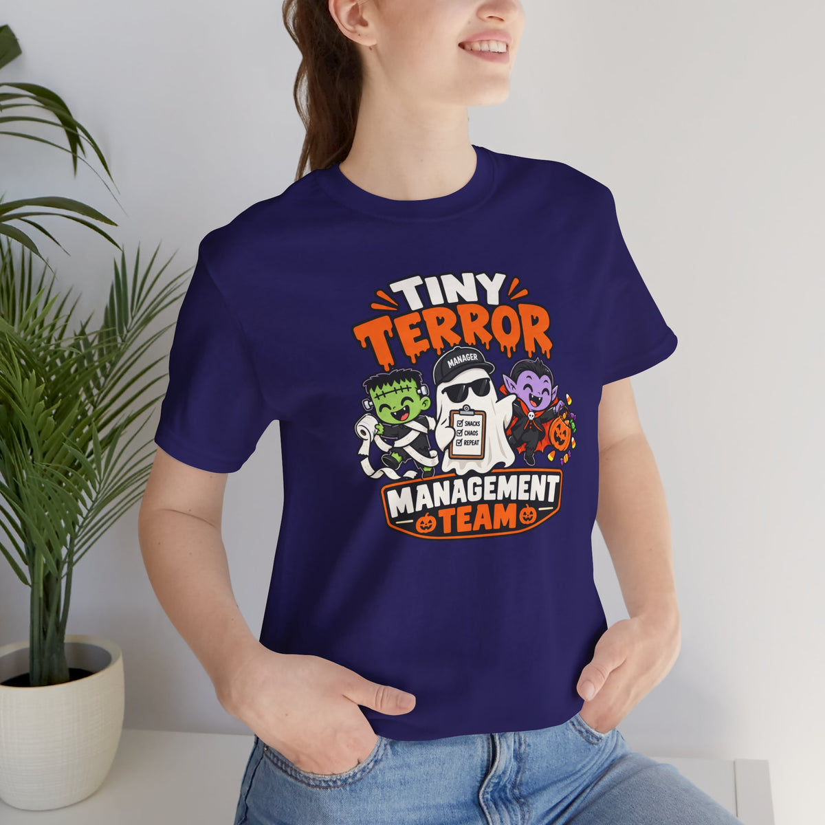 Tiny Terror Management Team T-Shirt – Funny Halloween Parent Tee