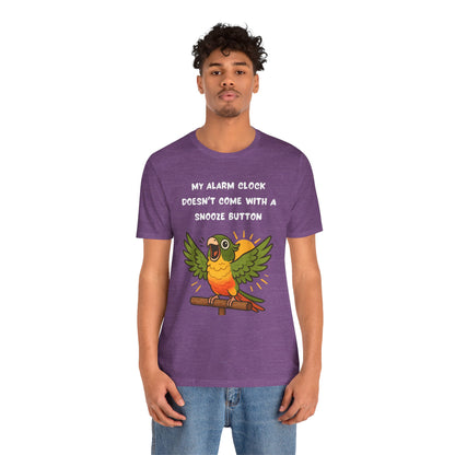 Funny Parrot Tee | Cute Animal Graphic T-Shirt, My Alarm Clock Doesn't Come With a Snooze Button, Gift for Bird Lovers, Humorous [...]