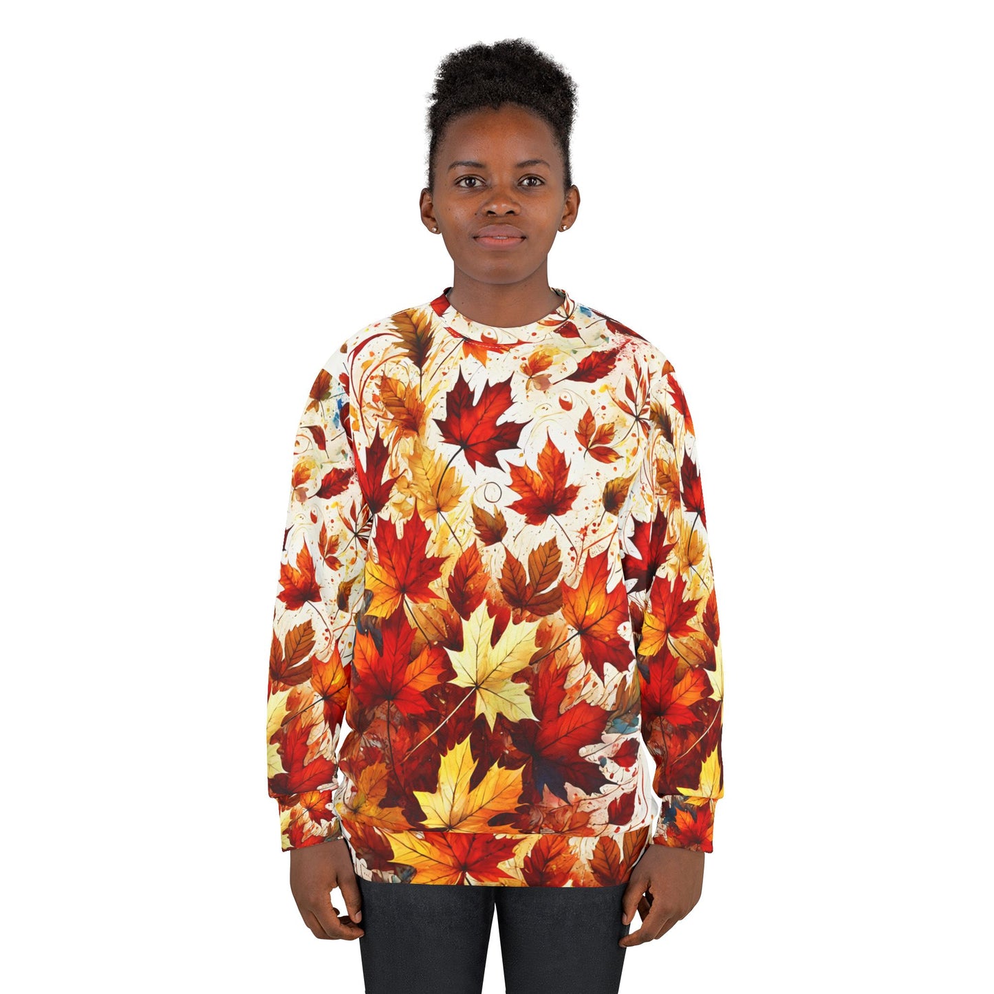 Autumn Leaves Sweatshirt – All Over Print Fall Pullover