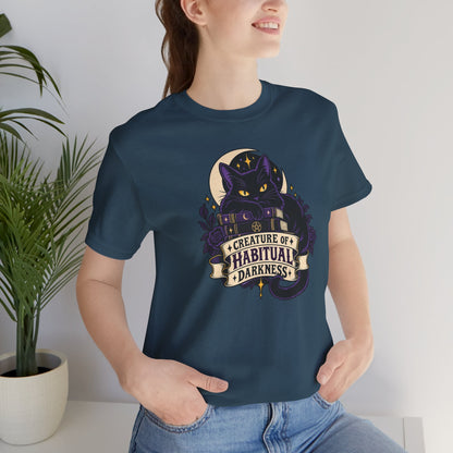 Creature of Habitual Darkness T-Shirt – Black Cat Goth Tee