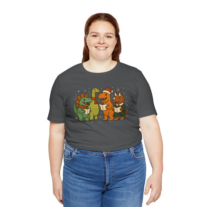 Dinosaur Carolers T-Shirt – Cute Dino Christmas Singing Tee