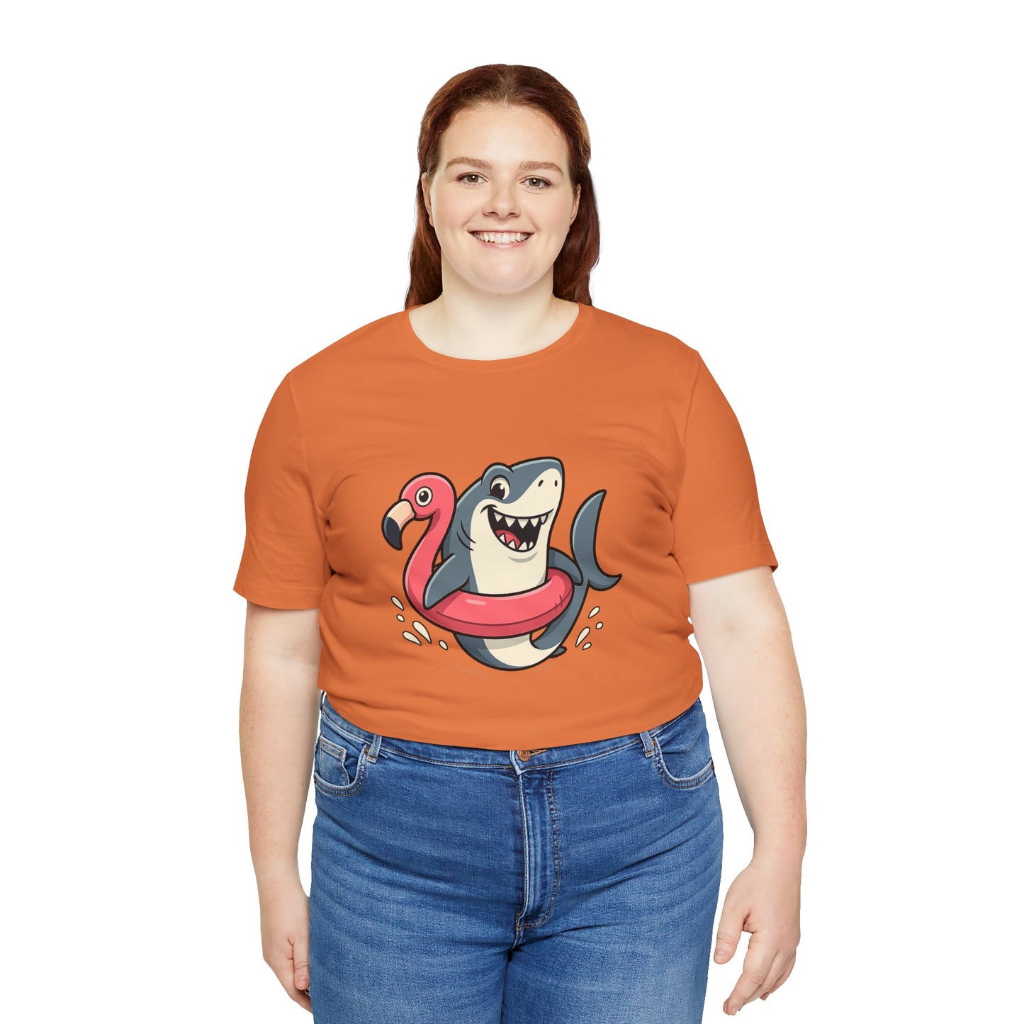Shark & Flamingo Floatie T-Shirt – Funny Beach & Pool Day Tee