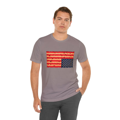 Inverted Flag Distress T-Shirt – Symbolic Upside Down Flag Design