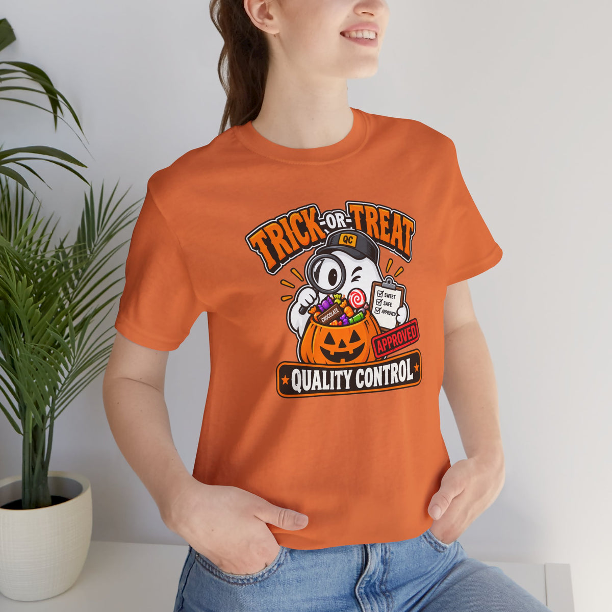 Trick-or-Treat Quality Control T-Shirt – Funny Halloween Candy Tee