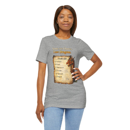 Some See Chores I See Dragons T-Shirt – Funny Fantasy Tee