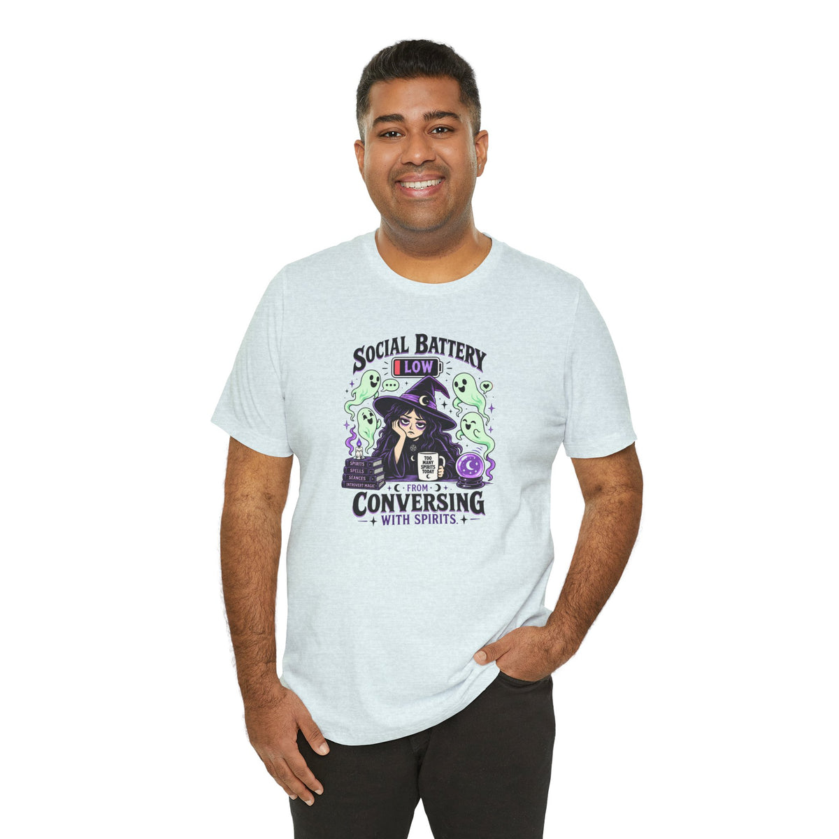 Social Battery Low From Conversing With Spirits T-Shirt