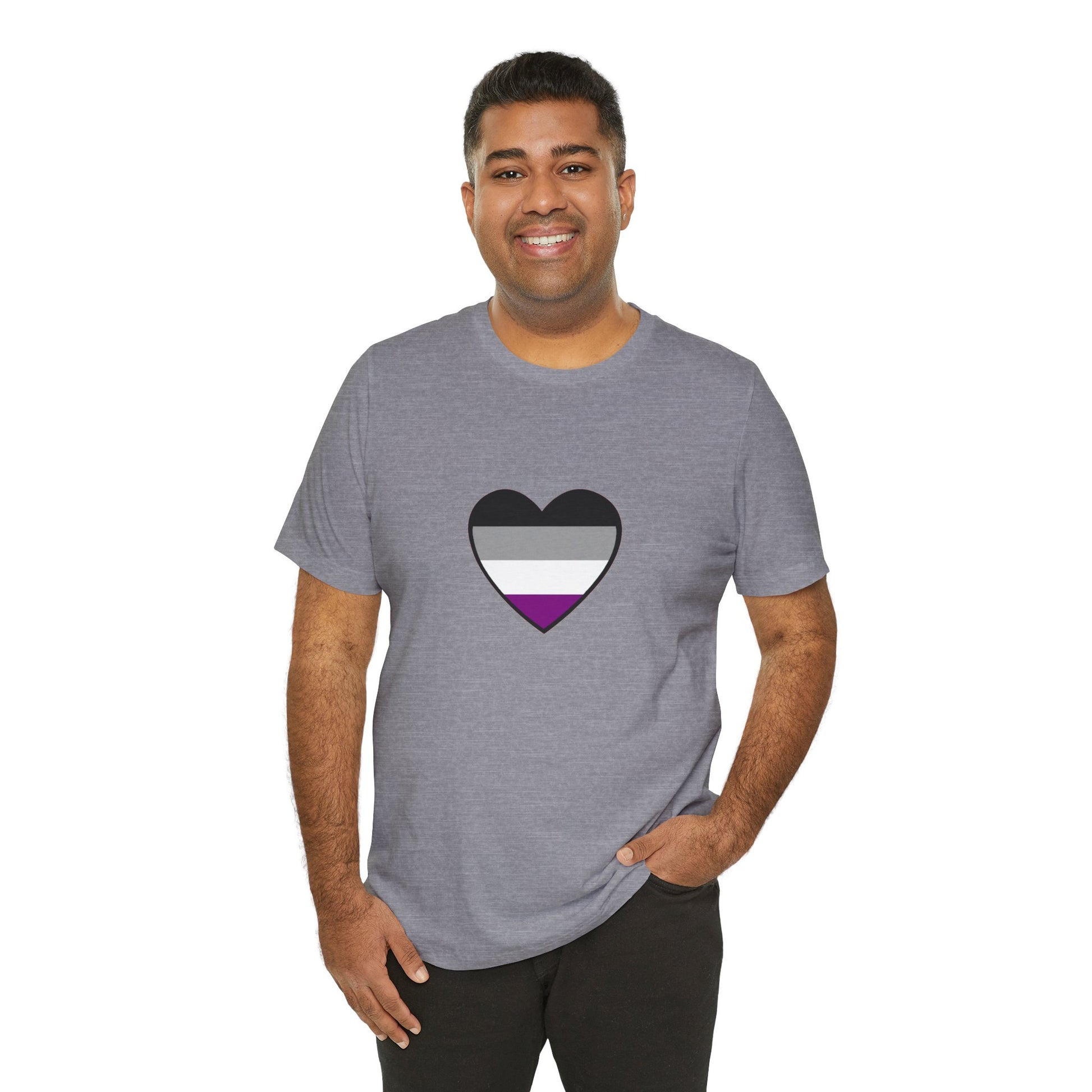Asexual Pride Flag Heart T-Shirt – Ace Flag LGBTQ+ Graphic Tee - WhimSpin - https://whimspin.com