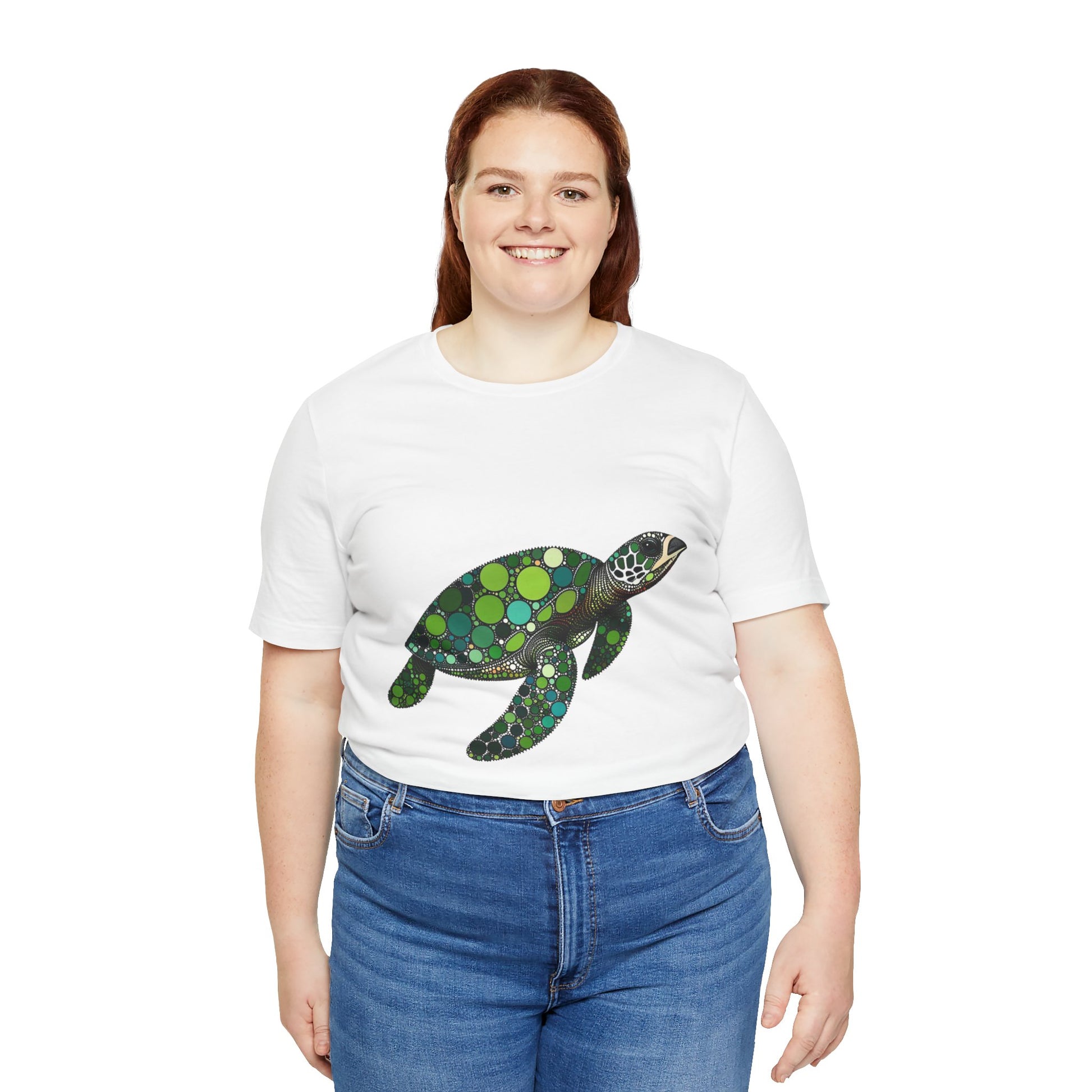 Geometric Sea Turtle T-Shirt – Eco Ocean Vibes Graphic Tee - WhimSpin - https://whimspin.com