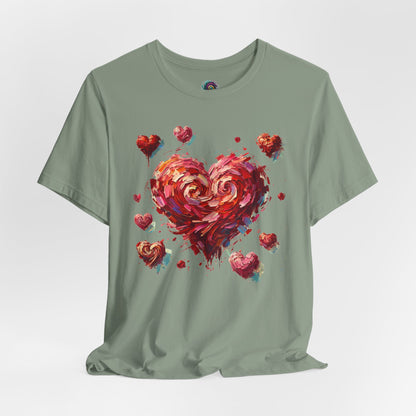Impressionistic Heart T-Shirt – Artistic Valentine's Day Tee