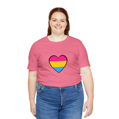 Pansexual Pride Flag Heart Tee – LGBTQ+ Pan Flag Minimalist Shirt - WhimSpin - https://whimspin.com
