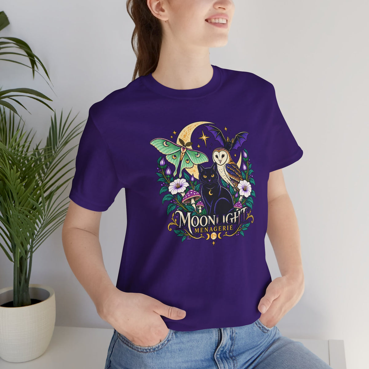 Moonlight Menagerie T-Shirt – Witchy Nocturnal Animals Tee