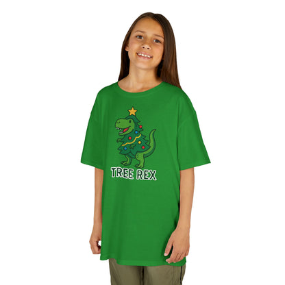 Tree Rex Kids’ Christmas T-Shirt – Cute Dino Holiday Tee