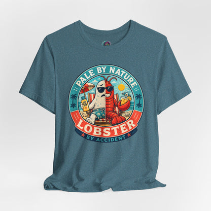 Pale by Nature Lobster by Accident T-Shirt – Funny Sunburn Summer Graphic Tee