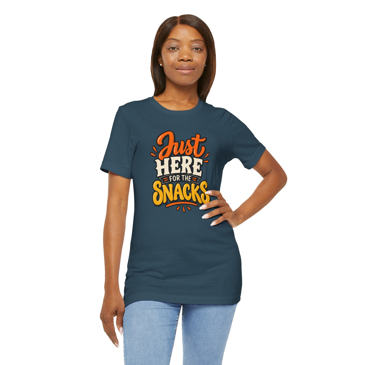 Just Here for the Snacks T-Shirt – Funny Halloween Foodie Tee