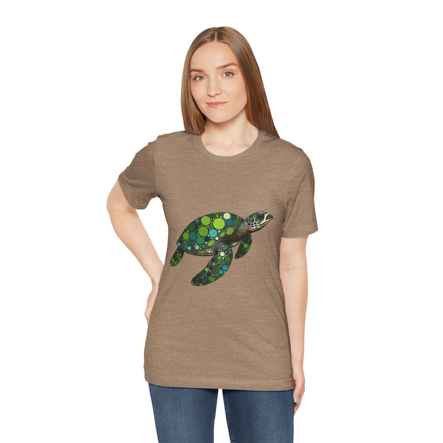 Geometric Sea Turtle T-Shirt – Eco Ocean Vibes Graphic Tee - WhimSpin - https://whimspin.com