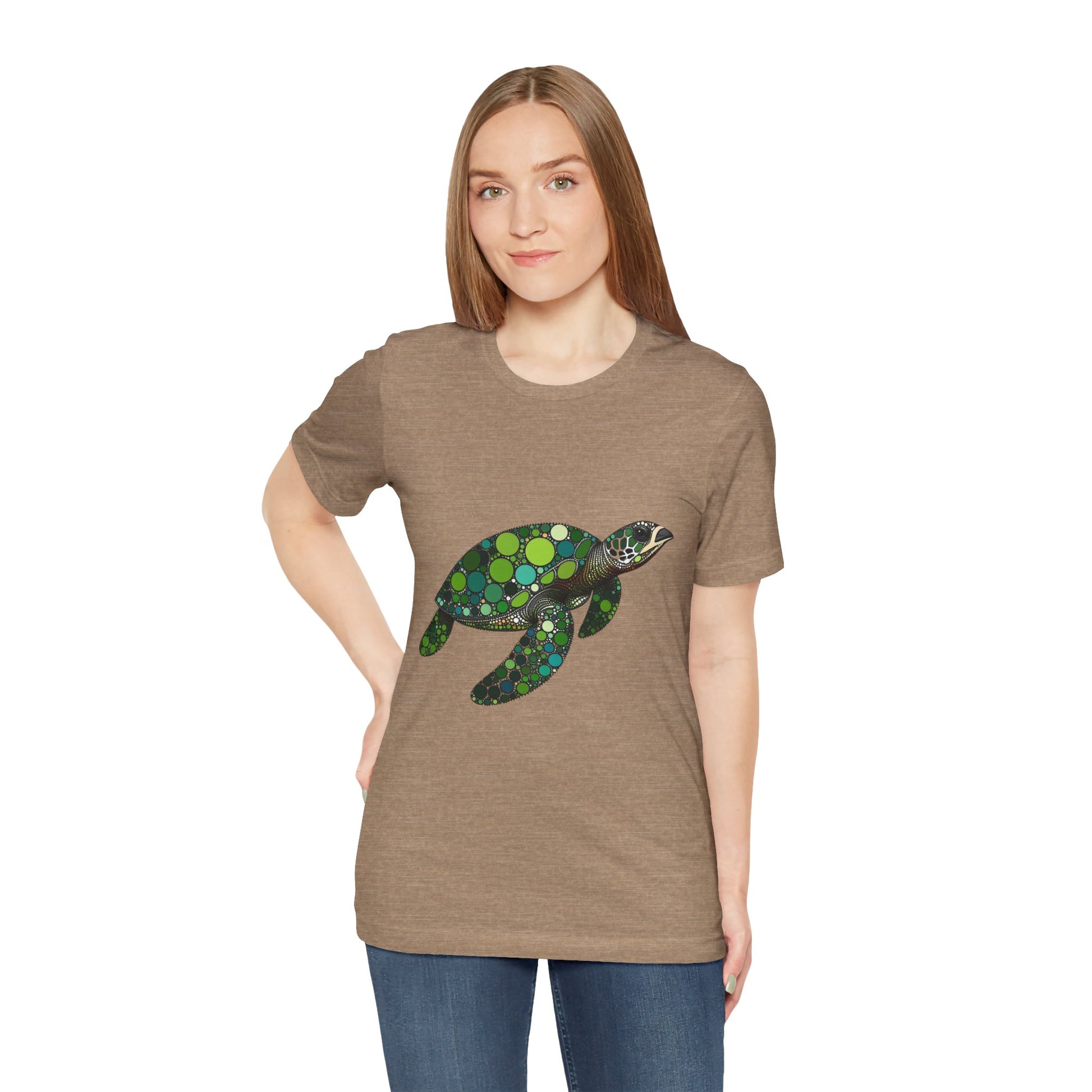Geometric Sea Turtle T-Shirt – Eco Ocean Vibes Graphic Tee - WhimSpin - https://whimspin.com