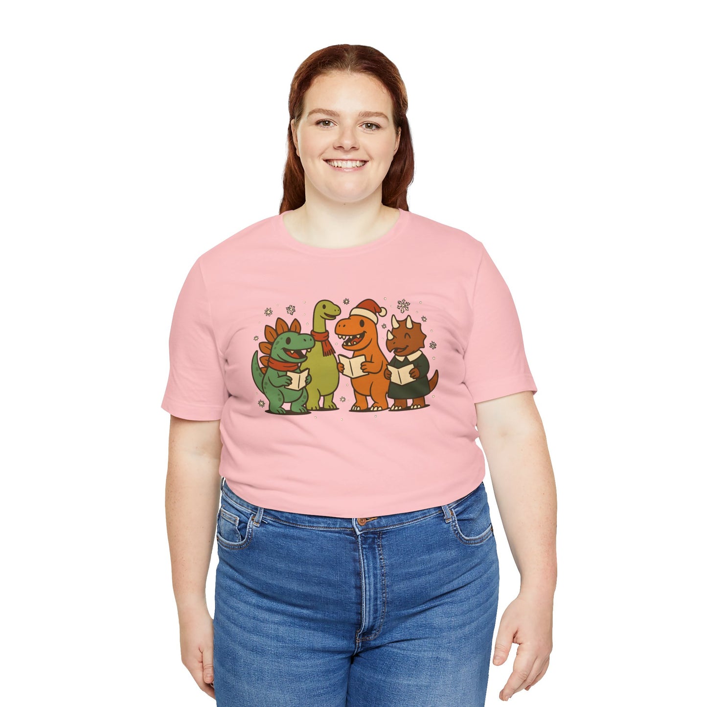 Dinosaur Carolers T-Shirt – Cute Dino Christmas Singing Tee