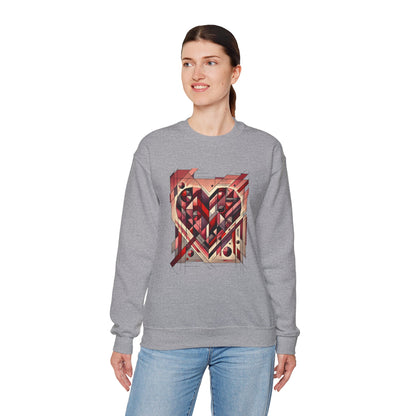 Cubist Heart Sweatshirt – Modern Art Valentine's Day Pullover