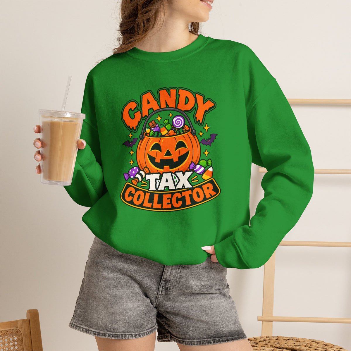 Candy Tax Collector Sweatshirt – Funny Halloween Parent Crewneck