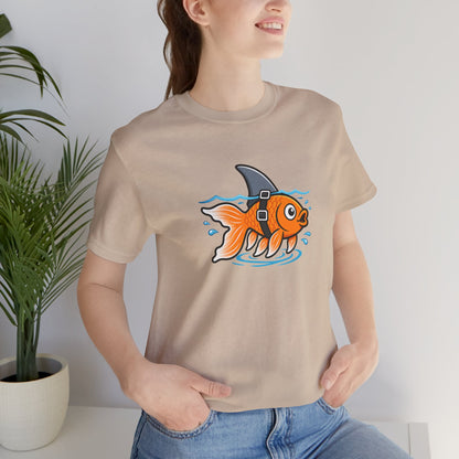 Goldfish Shark T-Shirt – Funny Fish Swimming  Graphic Tee