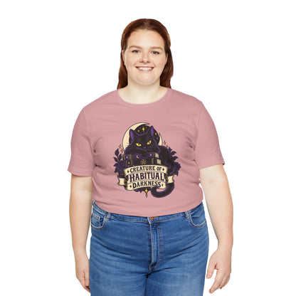 Creature of Habitual Darkness T-Shirt – Black Cat Goth Tee