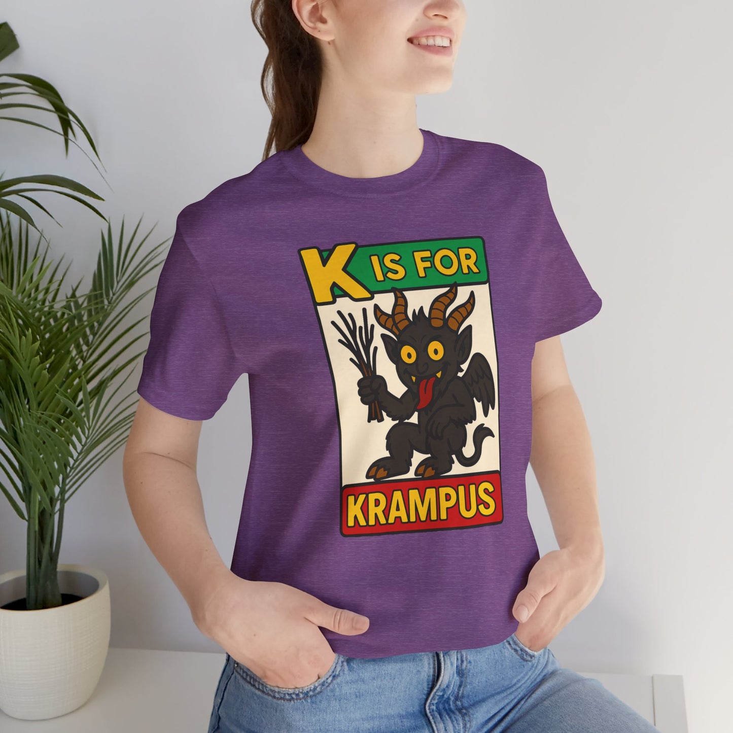 Krampus Alphabet Tee - "K is for Krampus" Holiday Graphic T-Shirt