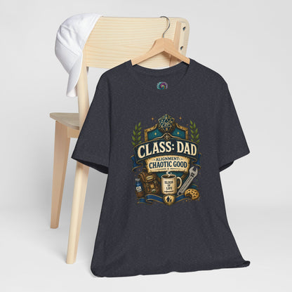 Chaotic Good Dad T-Shirt – RPG Gamer Dad Graphic Tee
