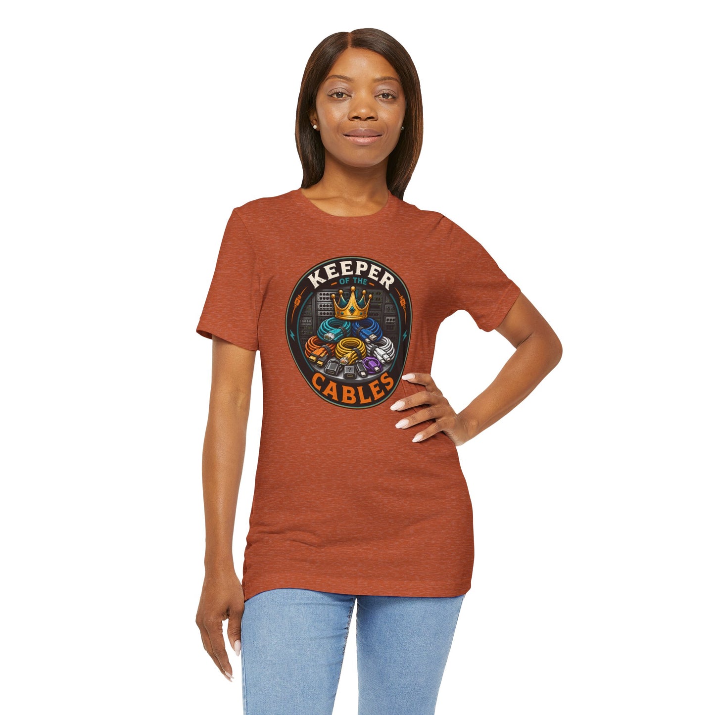 Keeper of the Cables T-Shirt – Funny Tech Dad Cable Tee