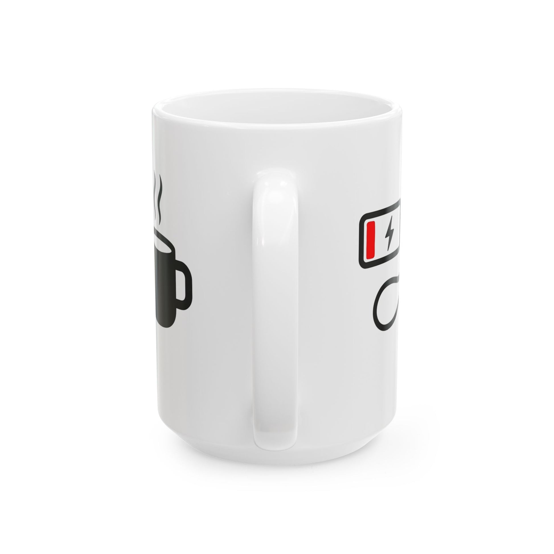 Low Battery Need Coffee Mug – Funny Ceramic Coffee Cup | 11oz & 15oz Sizes | Dishwasher & Microwave Safe - WhimSpin