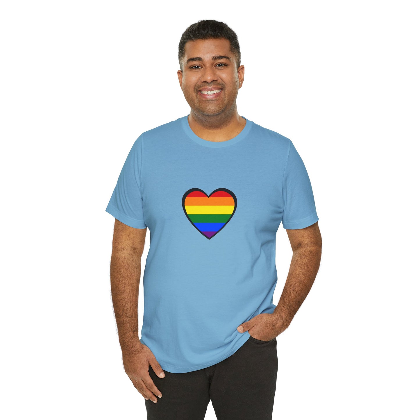 Pride Heart Flag T-Shirt – Rainbow Heart LGBTQ+ Equality Tee