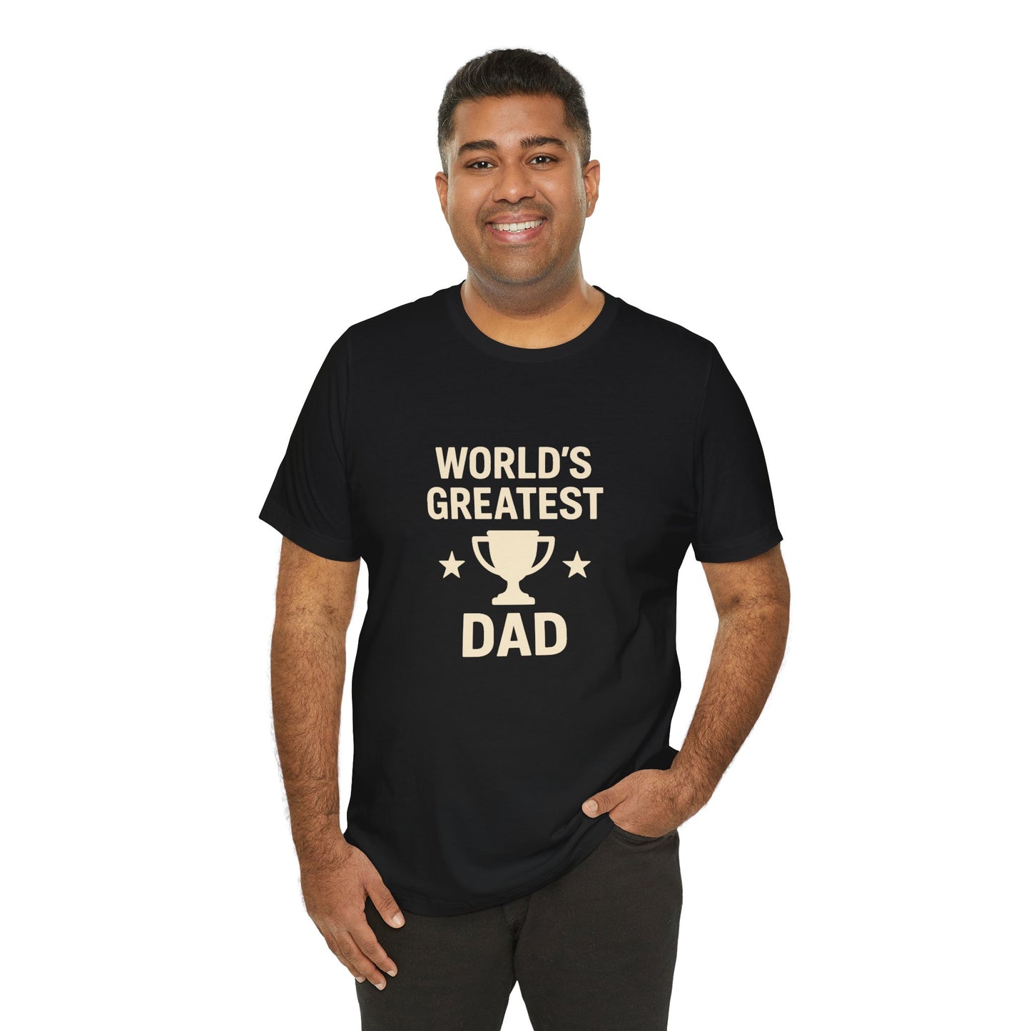 World’s Greatest Dad Gift Tee – Trophy Graphic Father’s Day Shirt